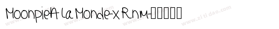 MoonpieALaMonde-xRnm字体转换