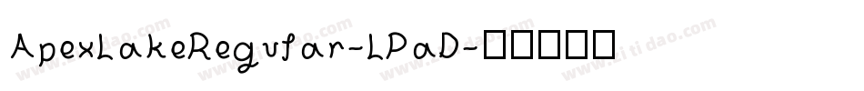 ApexLakeRegular-LPaD字体转换