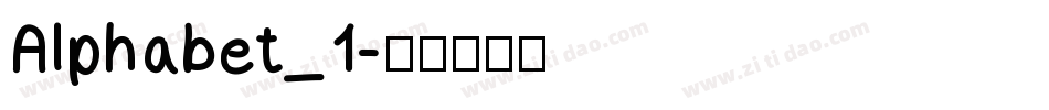 Alphabet_1字体转换