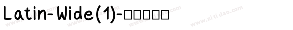 Latin-Wide(1)字体转换