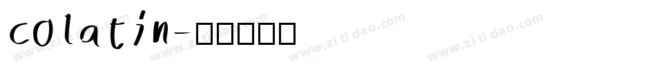 colatin字体转换