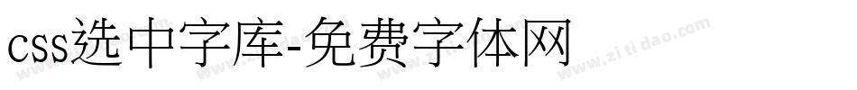 css选中字库字体转换