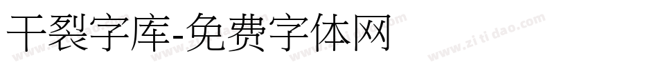 干裂字库字体转换