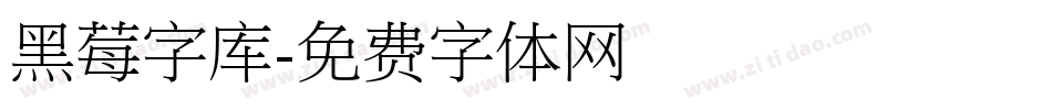 黑莓字库字体转换