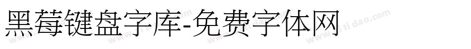 黑莓键盘字库字体转换