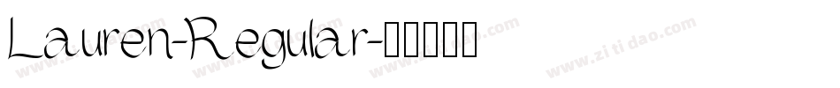 Lauren-Regular字体转换