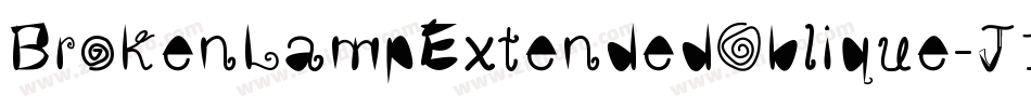 BrokenLampExtendedOblique-J1Px字体转换
