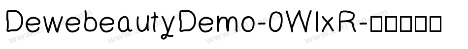 DewebeautyDemo-0WlxR字体转换