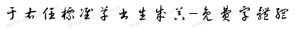 于右任标准草书生成器字体转换