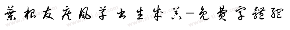 叶根友疾风草书生成器字体转换
