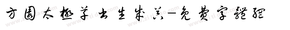 方圆太极草书生成器字体转换