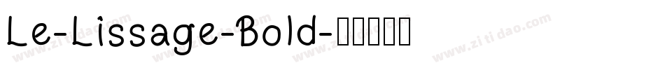 Le-Lissage-Bold字体转换