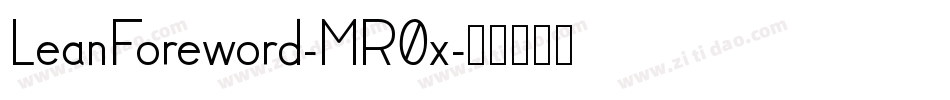 LeanForeword-MR0x字体转换
