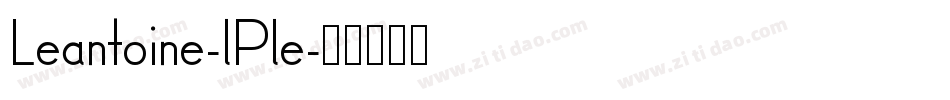 Leantoine-lPle字体转换