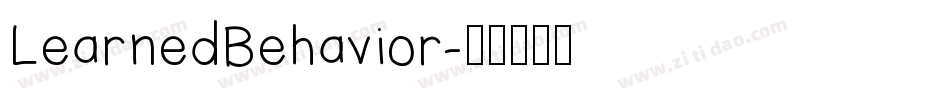 LearnedBehavior字体转换