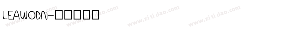 LEAWODN字体转换