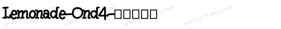 Lemonade-Ond4字体转换