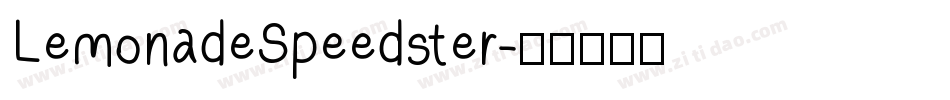 LemonadeSpeedster字体转换