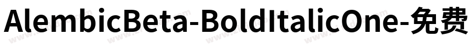 AlembicBeta-BoldItalicOne字体转换