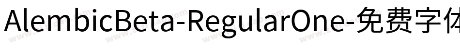 AlembicBeta-RegularOne字体转换