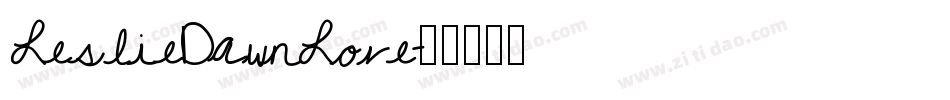 LeslieDawnLove字体转换
