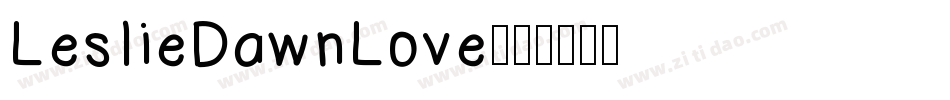 LeslieDawnLove字体转换