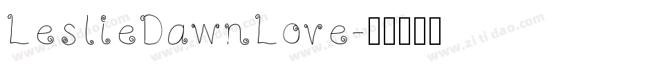 LeslieDawnLove字体转换