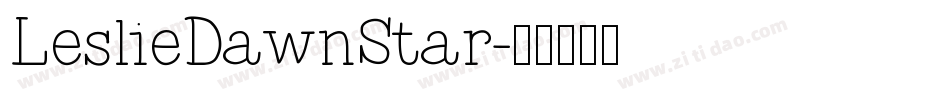 LeslieDawnStar字体转换