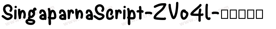 SingaparnaScript-ZVo4l字体转换