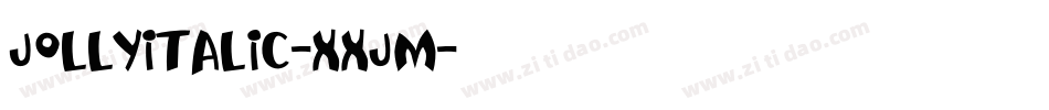 JollyItalic-xxjm字体转换