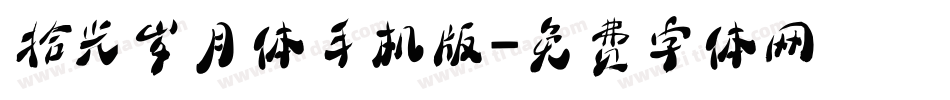 拾光岁月体手机版字体转换