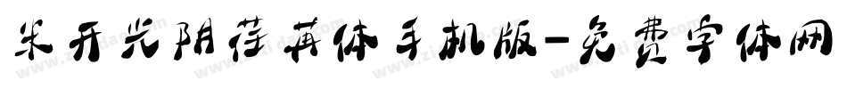 米开光阴荏苒体手机版字体转换