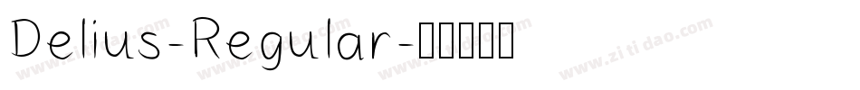 Delius-Regular字体转换