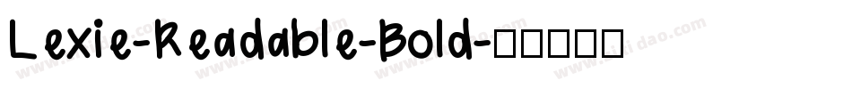 Lexie-Readable-Bold字体转换