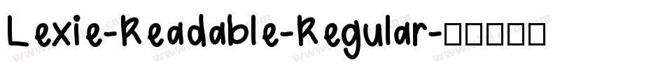 Lexie-Readable-Regular字体转换