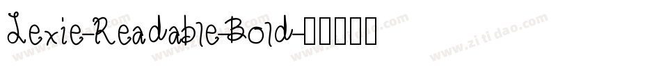 Lexie-Readable-Bold字体转换