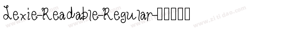 Lexie-Readable-Regular字体转换