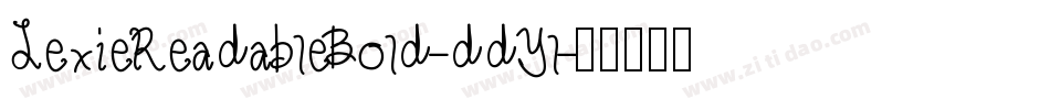LexieReadableBold-ddYl字体转换