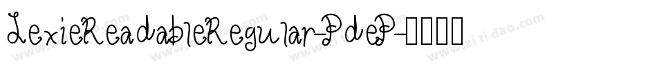 LexieReadableRegular-PdeP字体转换