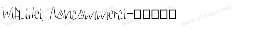 MFLiHei_Noncommerci字体转换