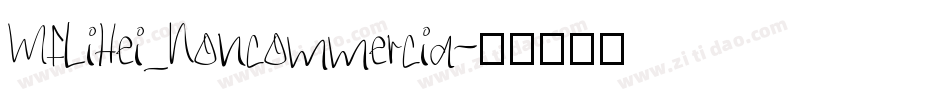 MFLiHei_Noncommercia字体转换
