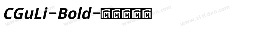 CGuLi-Bold字体转换