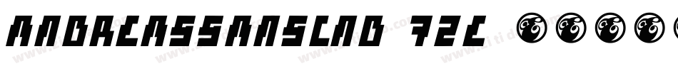 AndreasSansCnd-7ZE字体转换