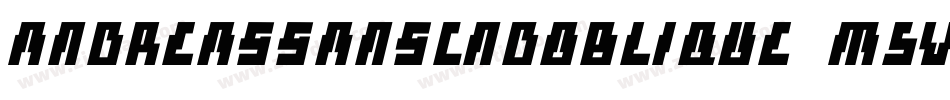 AndreasSansCndOblique-m5V字体转换