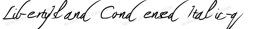 LibertyIslandCondensedItalic-qOz1字体转换