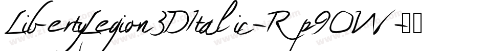 LibertyLegion3DItalic-Rp9OW字体转换