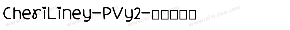 CheriLiney-PVy2字体转换