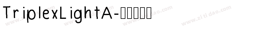 TriplexLightA字体转换