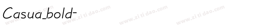 Casua_bold字体转换