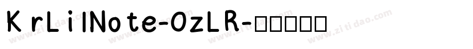 KrLilNote-0zLR字体转换